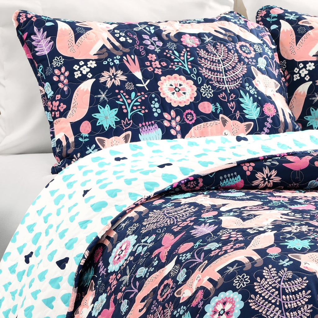 Ensemble de courtepointe 4 pièces Lush Decor Pixie Fox