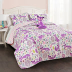 Ensemble de courtepointe 4 pièces Lush Decor Pixie Fox