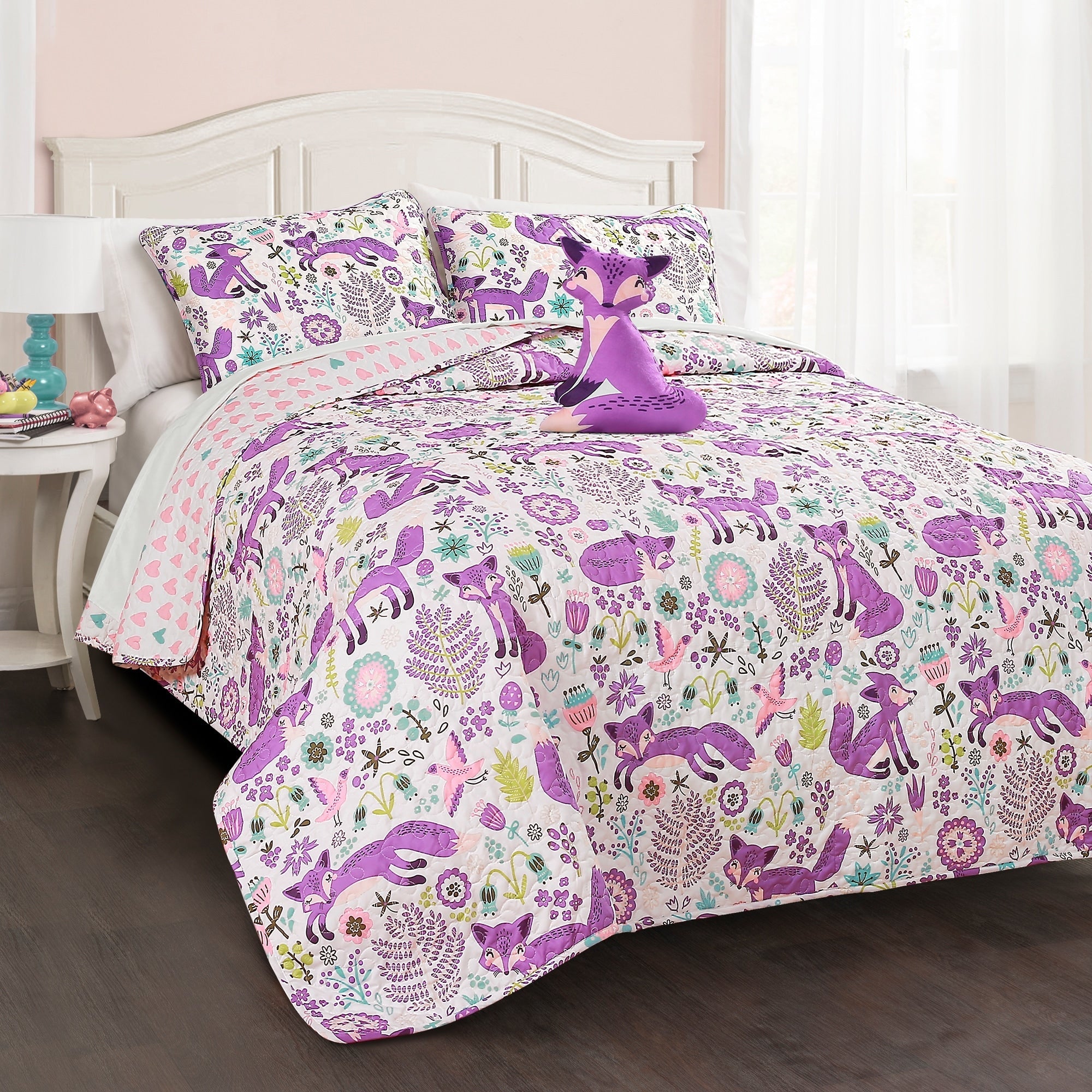 Ensemble de courtepointe 4 pièces Lush Decor Pixie Fox