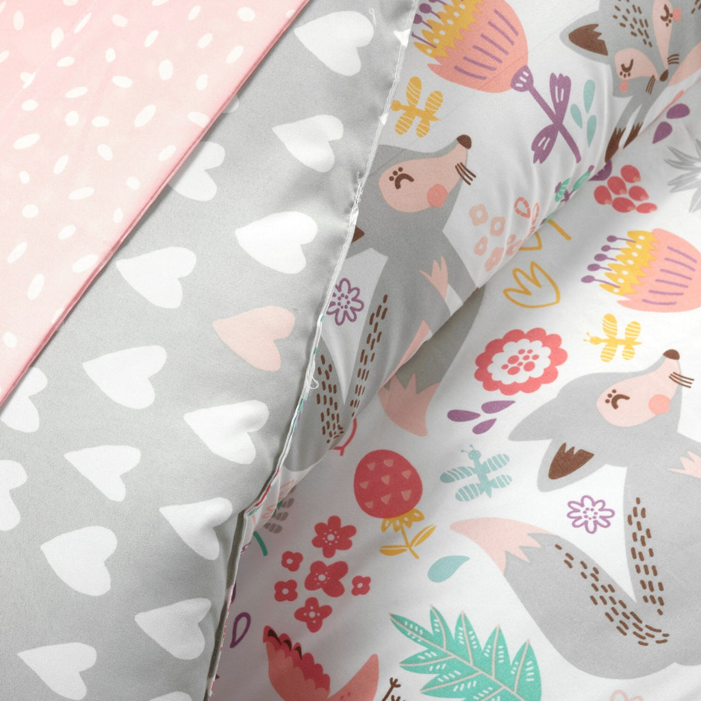 Lush Decor Pixie Fox avec ensemble de draps et couette pour enfants Back To Campus