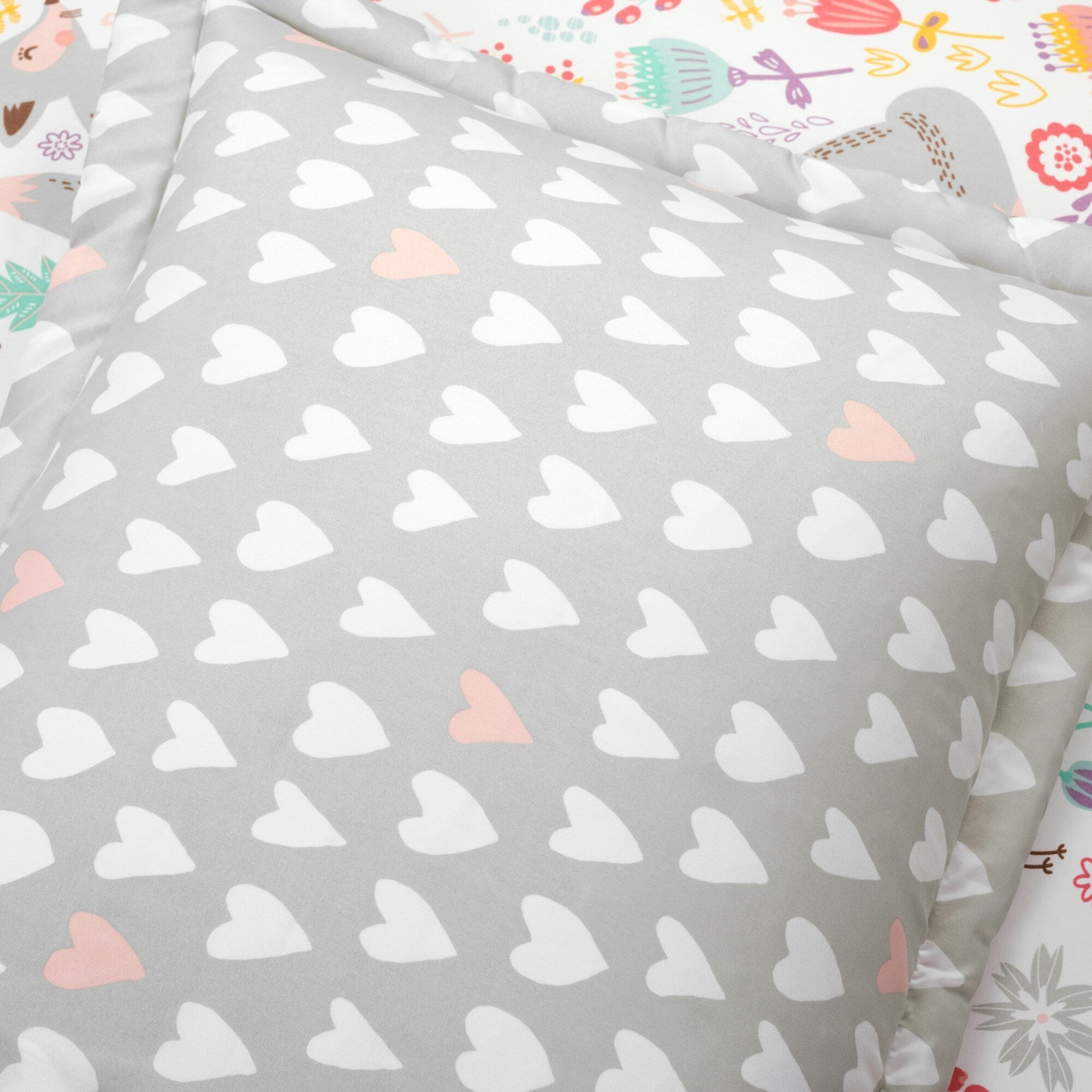 Lush Decor Pixie Fox avec ensemble de draps et couette pour enfants Back To Campus