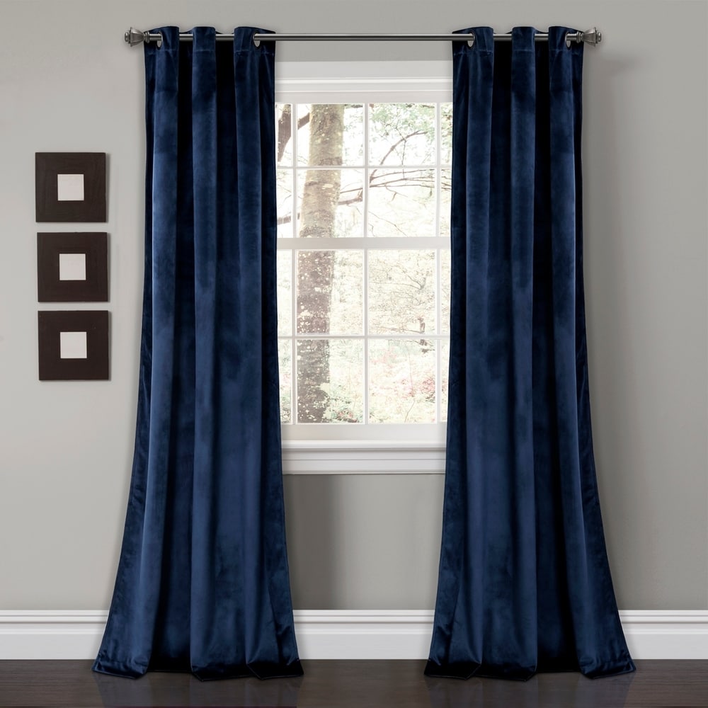 Ensemble de rideaux occultants en velours uni Porch &amp; Den Lapeyrous