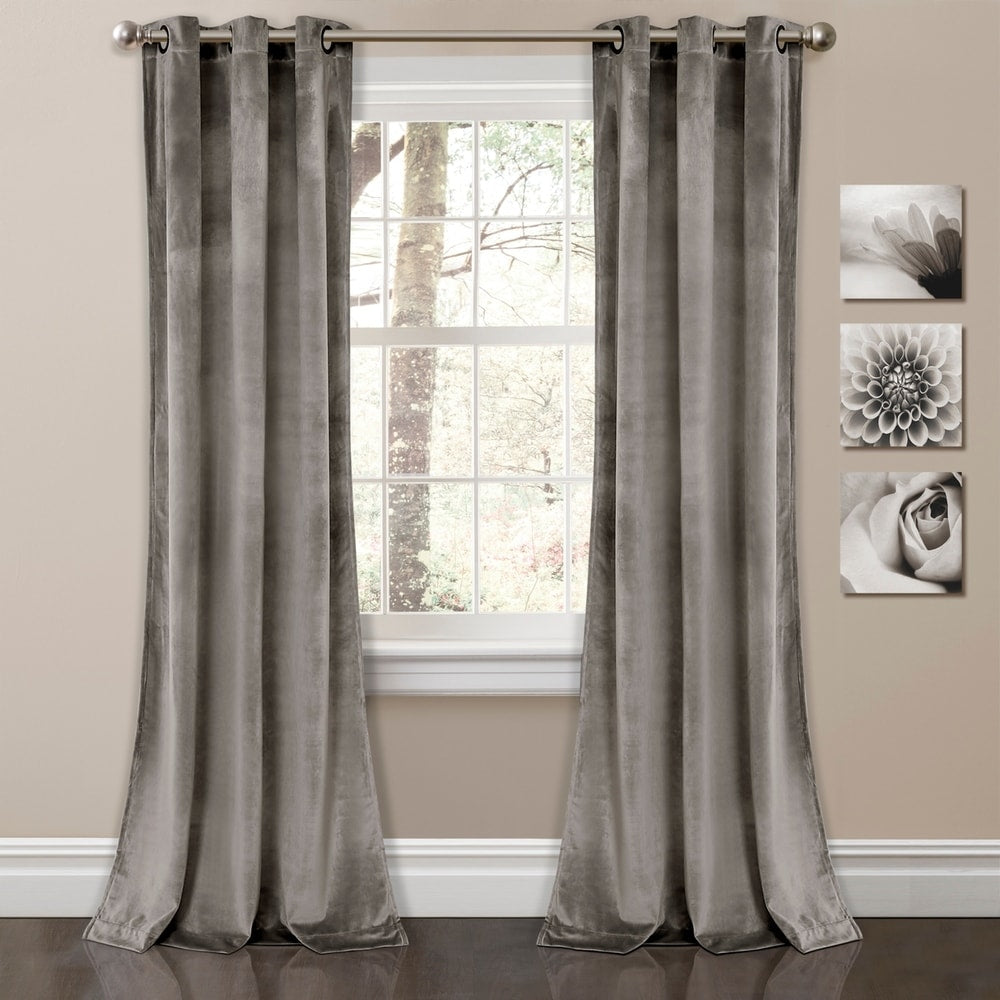 Ensemble de rideaux occultants en velours uni Porch &amp; Den Lapeyrous