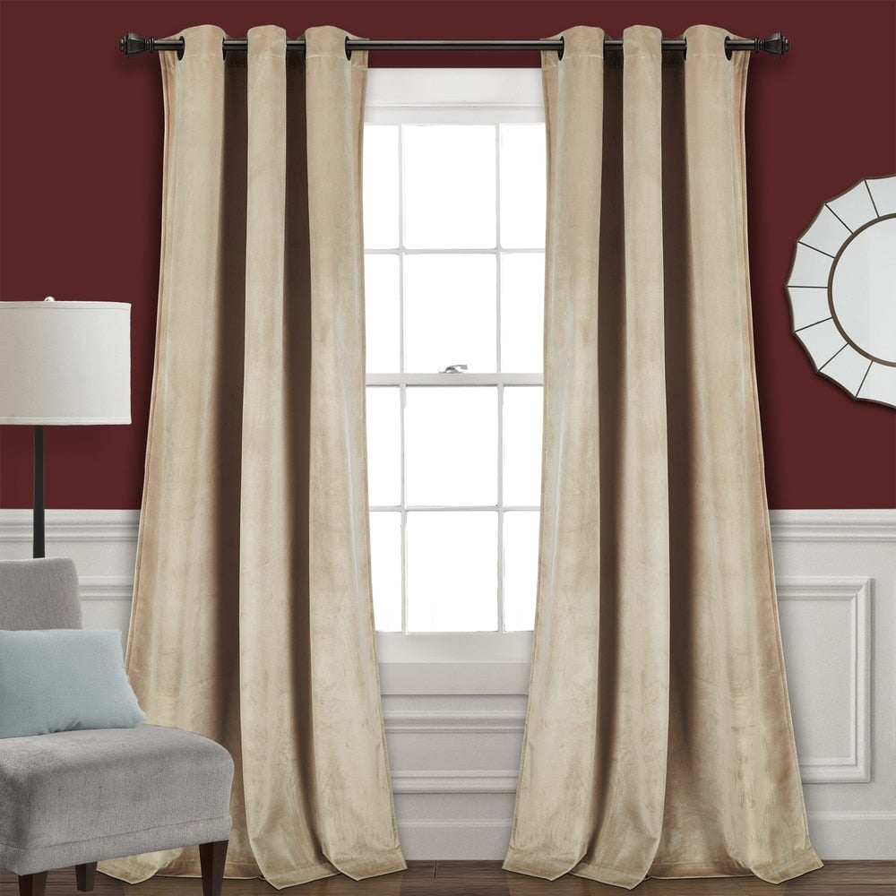 Ensemble de rideaux occultants en velours uni Porch &amp; Den Lapeyrous
