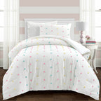Ensemble de couette touffetée à pois arc-en-ciel Lush Decor