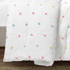 Ensemble de couette touffetée à pois arc-en-ciel Lush Decor