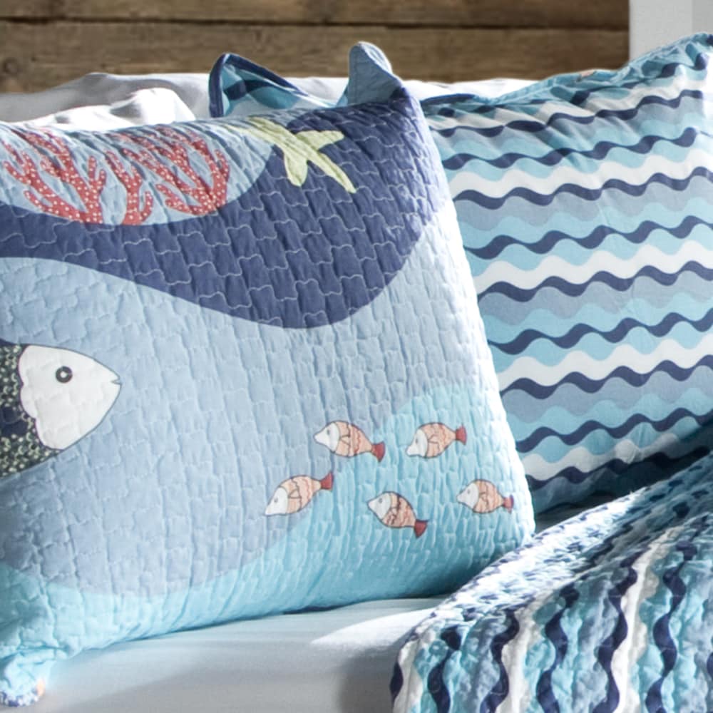 Ensemble de courtepointe en coton 3 pièces Lush Decor Sealife