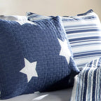 Ensemble de courtepointe 3 pièces en coton à motif étoilé Lush Decor
