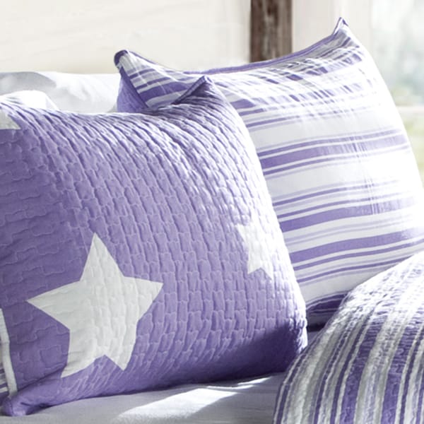 Ensemble de courtepointe 3 pièces en coton à motif étoilé Lush Decor