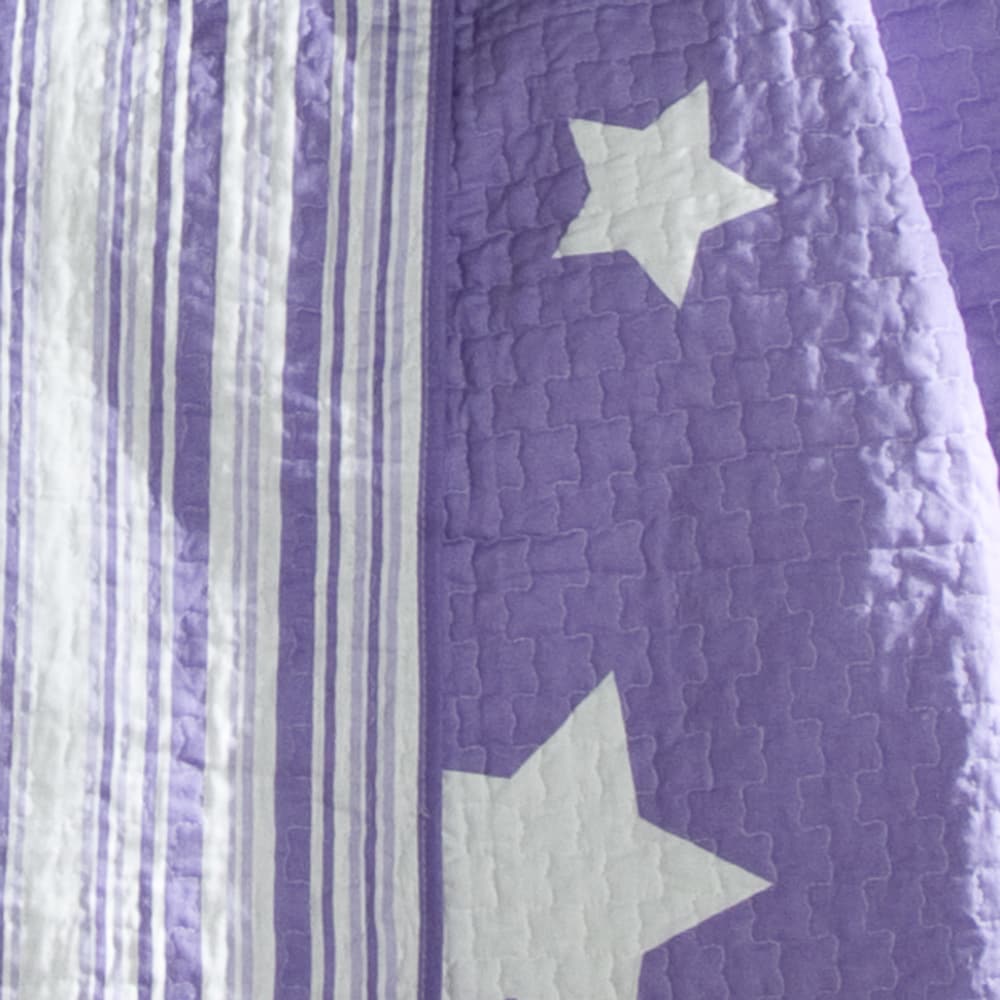 Ensemble de courtepointe 3 pièces en coton à motif étoilé Lush Decor