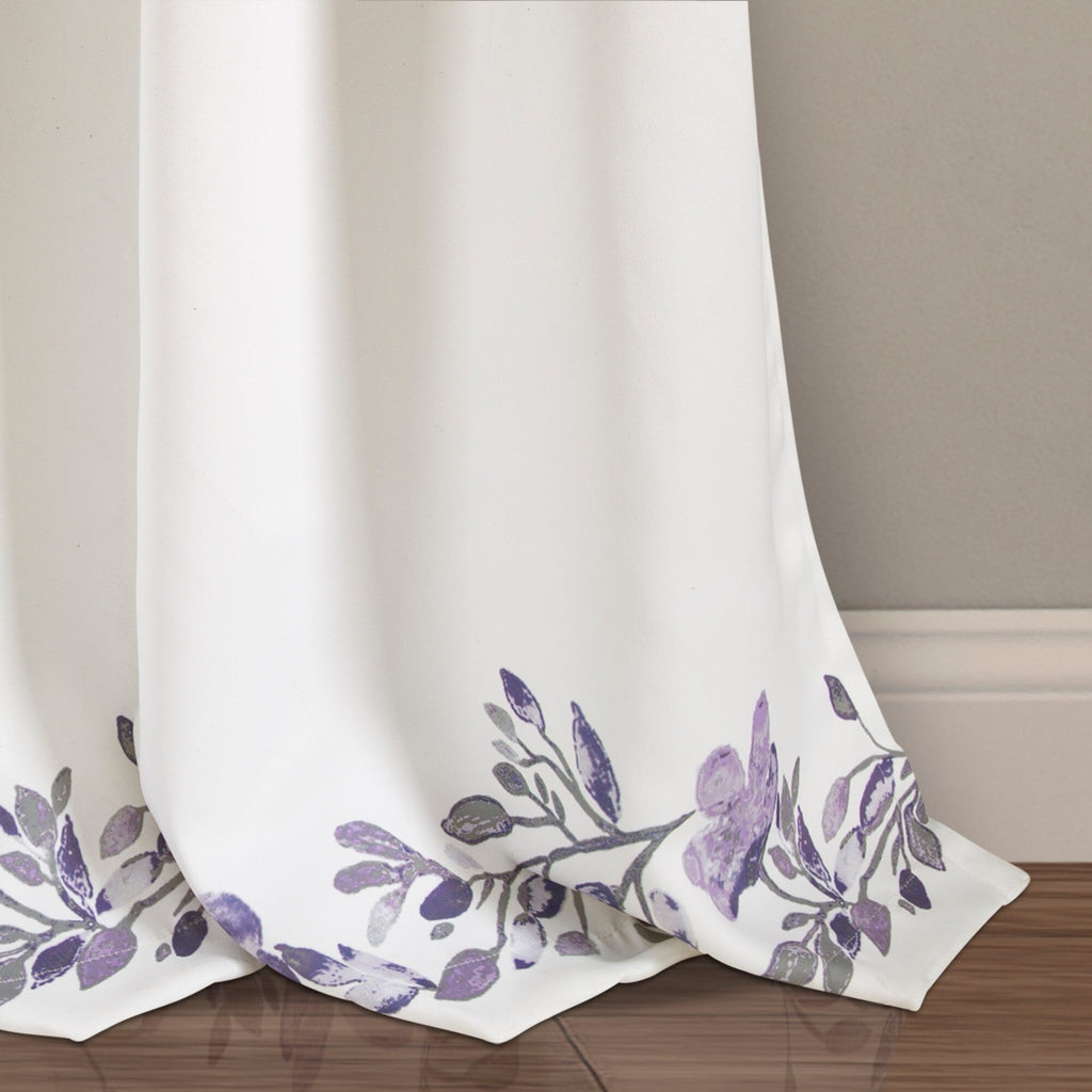 Paire de rideaux occultants à motif floral Elcaro pour porche et salle à manger