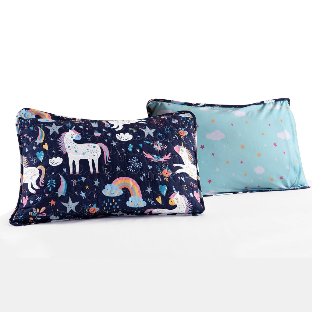 Ensemble de courtepointe à motif licorne/cœur Marguerite Porch &amp; Den