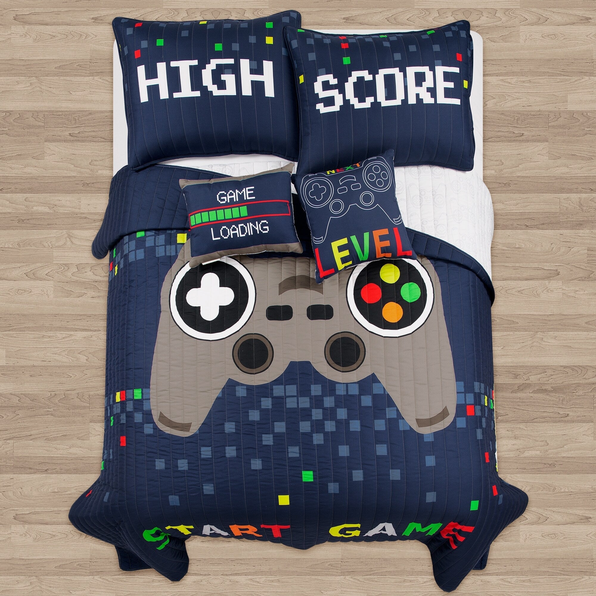 Ensemble de courtepointe 5 pièces pour enfants Lush Decor à thème jeux vidéo