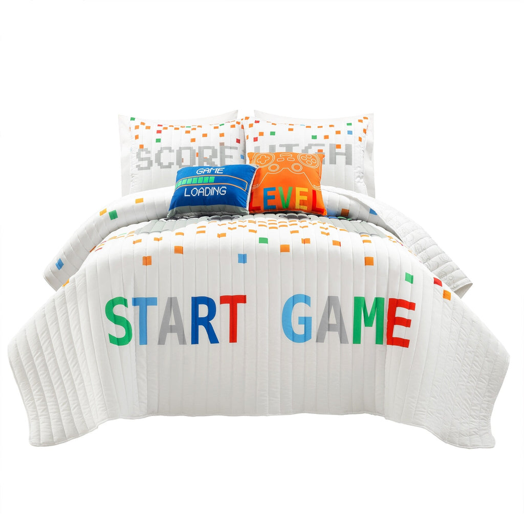 Ensemble de courtepointe 5 pièces pour enfants Lush Decor à thème jeux vidéo