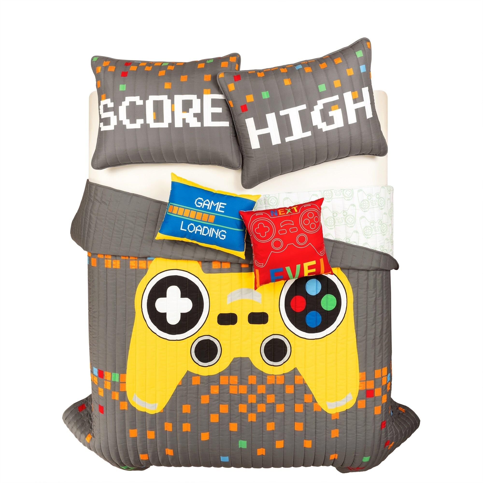 Ensemble de courtepointe 5 pièces pour enfants Lush Decor à thème jeux vidéo