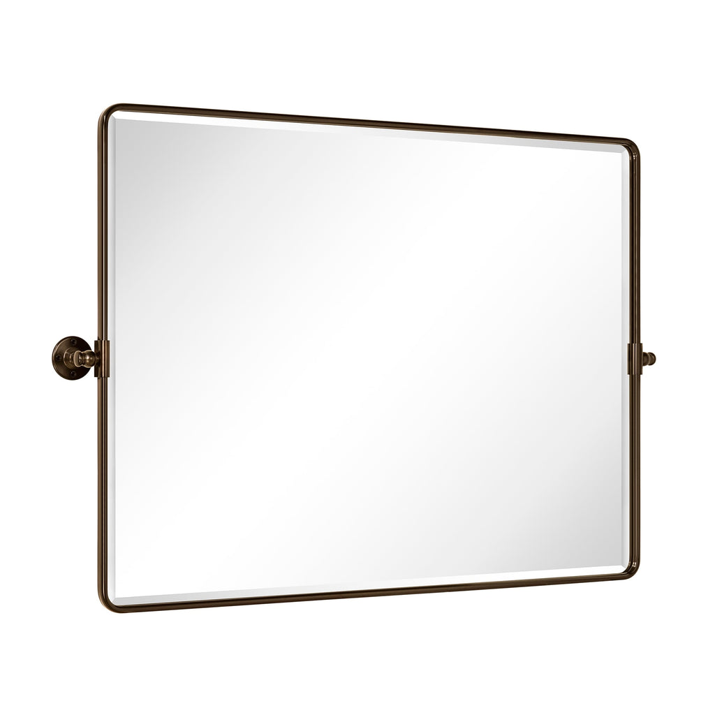 Miroir de salle de bain/de vanité biseauté horizontal TEHOME Lutalo