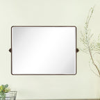 Miroir de salle de bain/de vanité biseauté horizontal TEHOME Lutalo