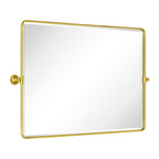 Miroir de salle de bain/de vanité biseauté horizontal TEHOME Lutalo