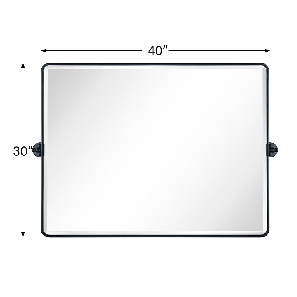 Miroir de salle de bain/de vanité biseauté horizontal TEHOME Lutalo