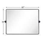 Miroir de salle de bain/de vanité biseauté horizontal TEHOME Lutalo