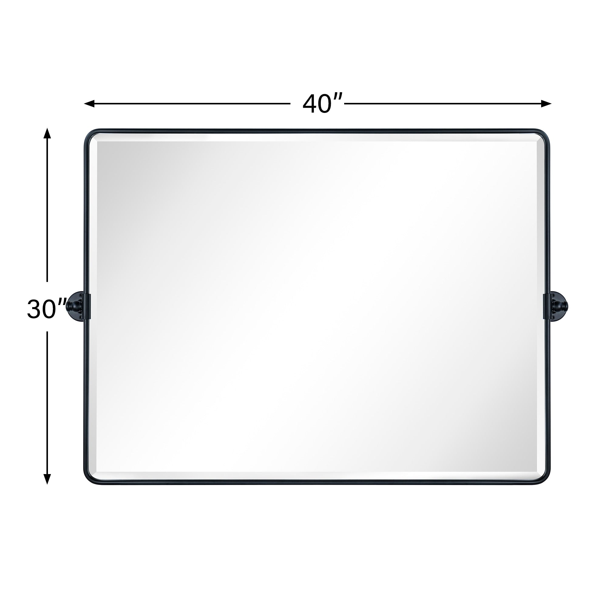 Miroir de salle de bain/de vanité biseauté horizontal TEHOME Lutalo