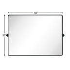 Miroir de salle de bain/de vanité biseauté horizontal TEHOME Lutalo