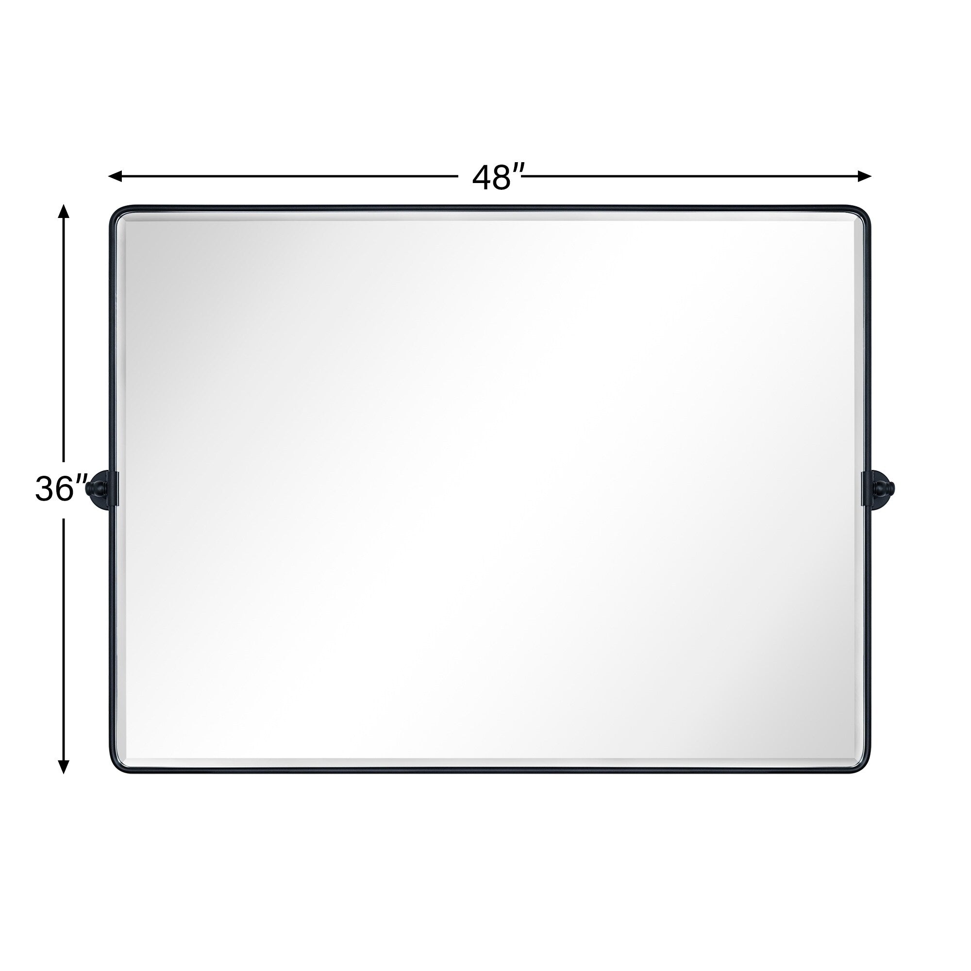 Miroir de salle de bain/de vanité biseauté horizontal TEHOME Lutalo