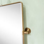 Miroir de salle de bain/de vanité biseauté horizontal TEHOME Lutalo