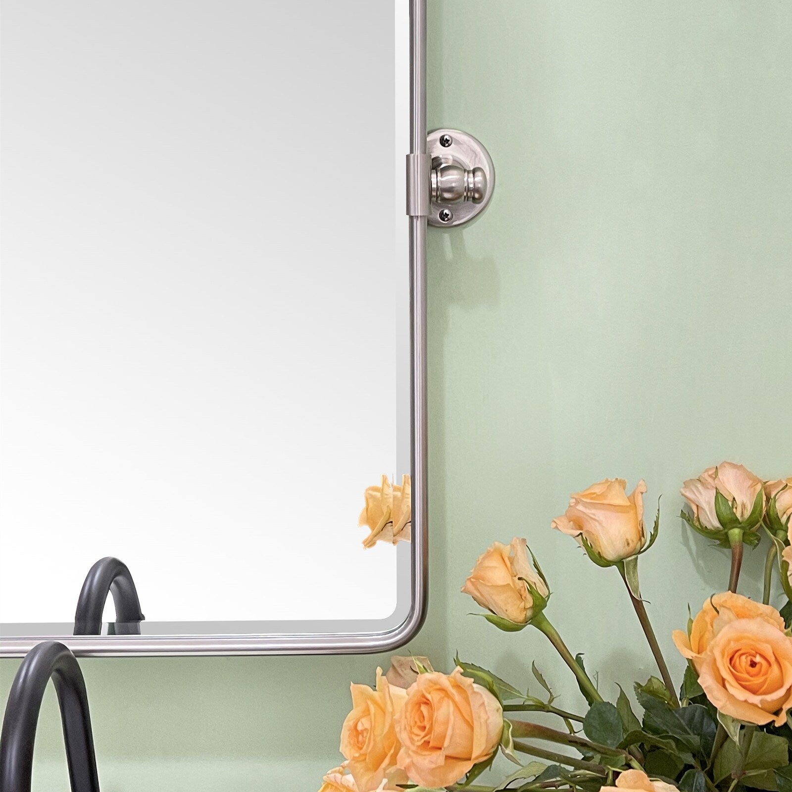 Miroir de salle de bain/de vanité biseauté horizontal TEHOME Lutalo