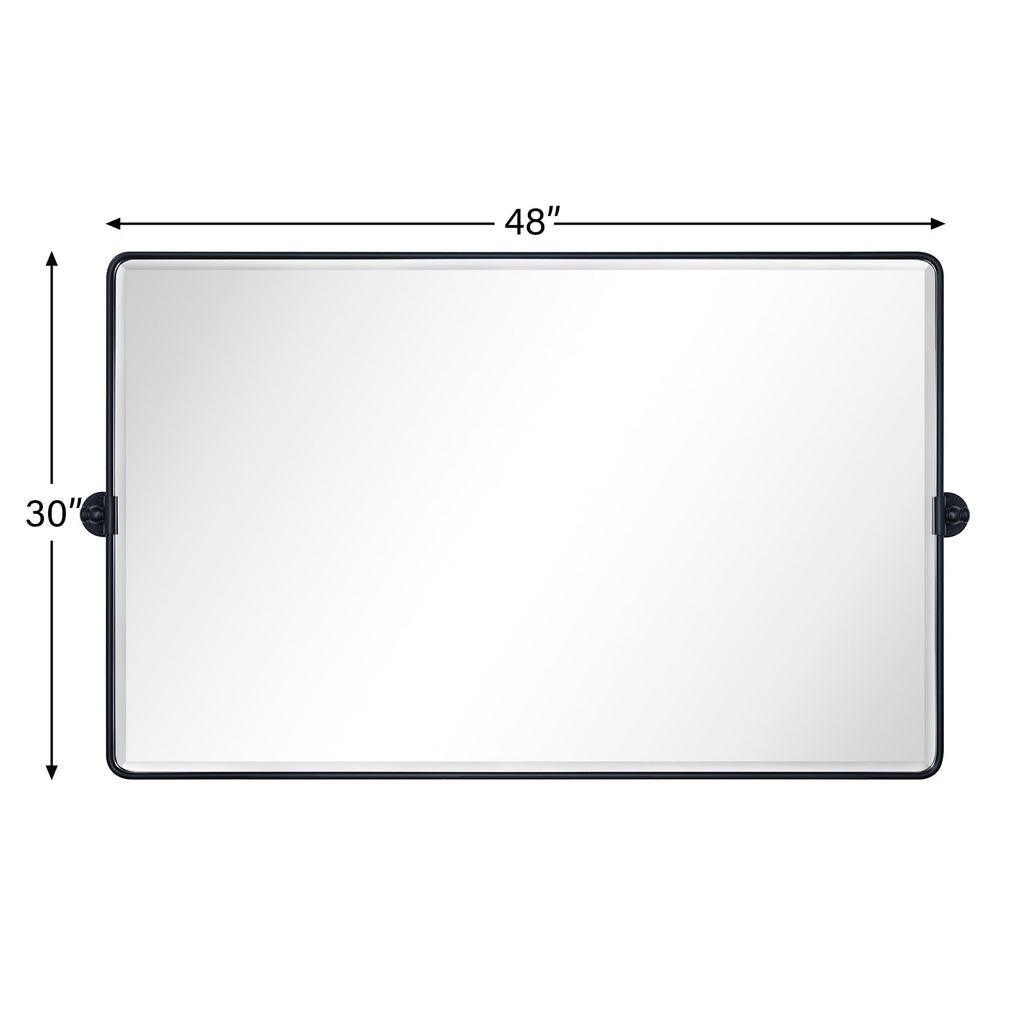 Miroir de salle de bain/de vanité biseauté horizontal TEHOME Lutalo