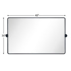 Miroir de salle de bain/de vanité biseauté horizontal TEHOME Lutalo