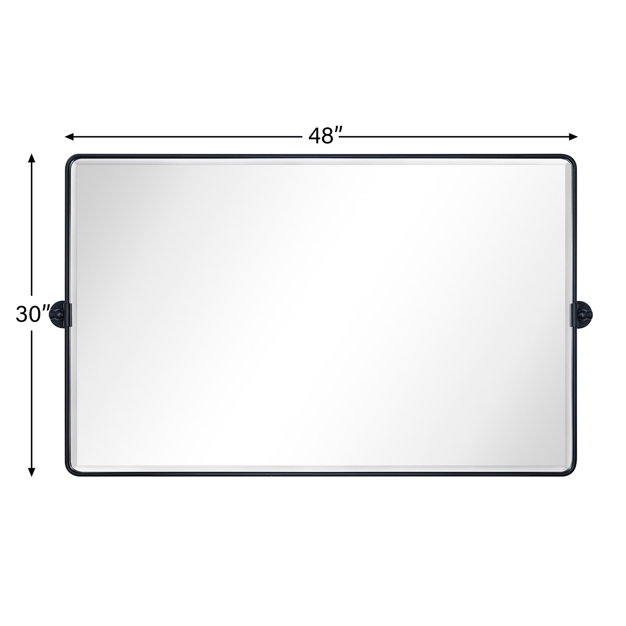 Miroir de salle de bain/de vanité biseauté horizontal TEHOME Lutalo