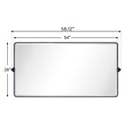 Miroir de salle de bain/de vanité biseauté horizontal TEHOME Lutalo
