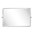 Miroir de salle de bain/de vanité biseauté horizontal TEHOME Lutalo