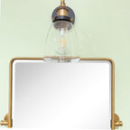 Miroir de salle de bain/de vanité biseauté horizontal TEHOME Lutalo