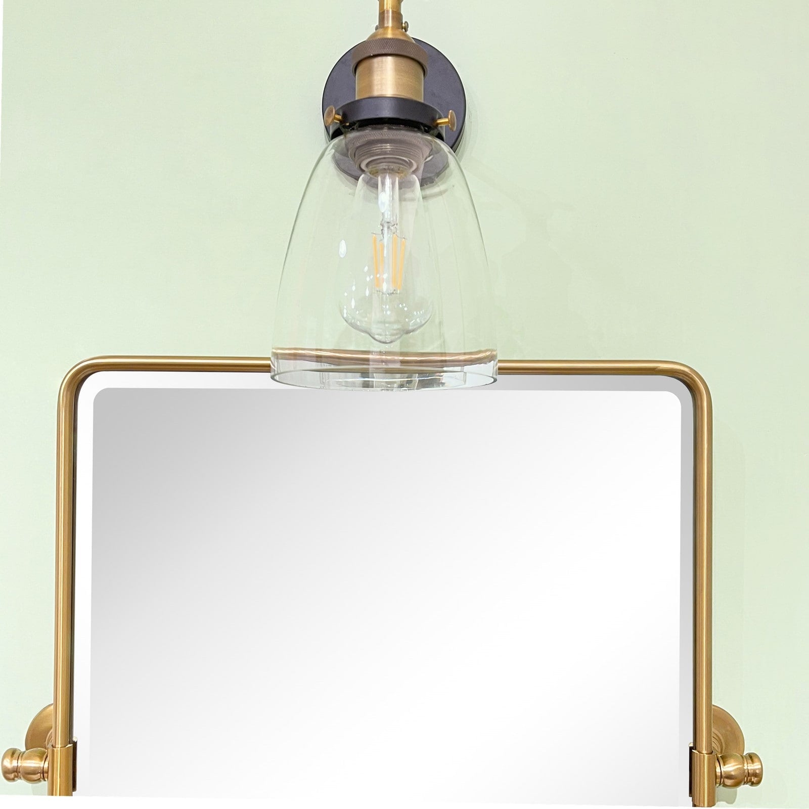 Miroir de salle de bain/de vanité biseauté horizontal TEHOME Lutalo