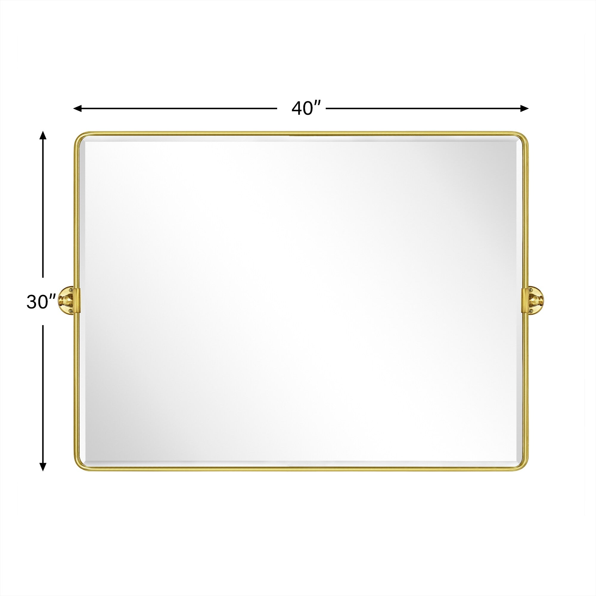 Miroir de salle de bain/de vanité biseauté horizontal TEHOME Lutalo