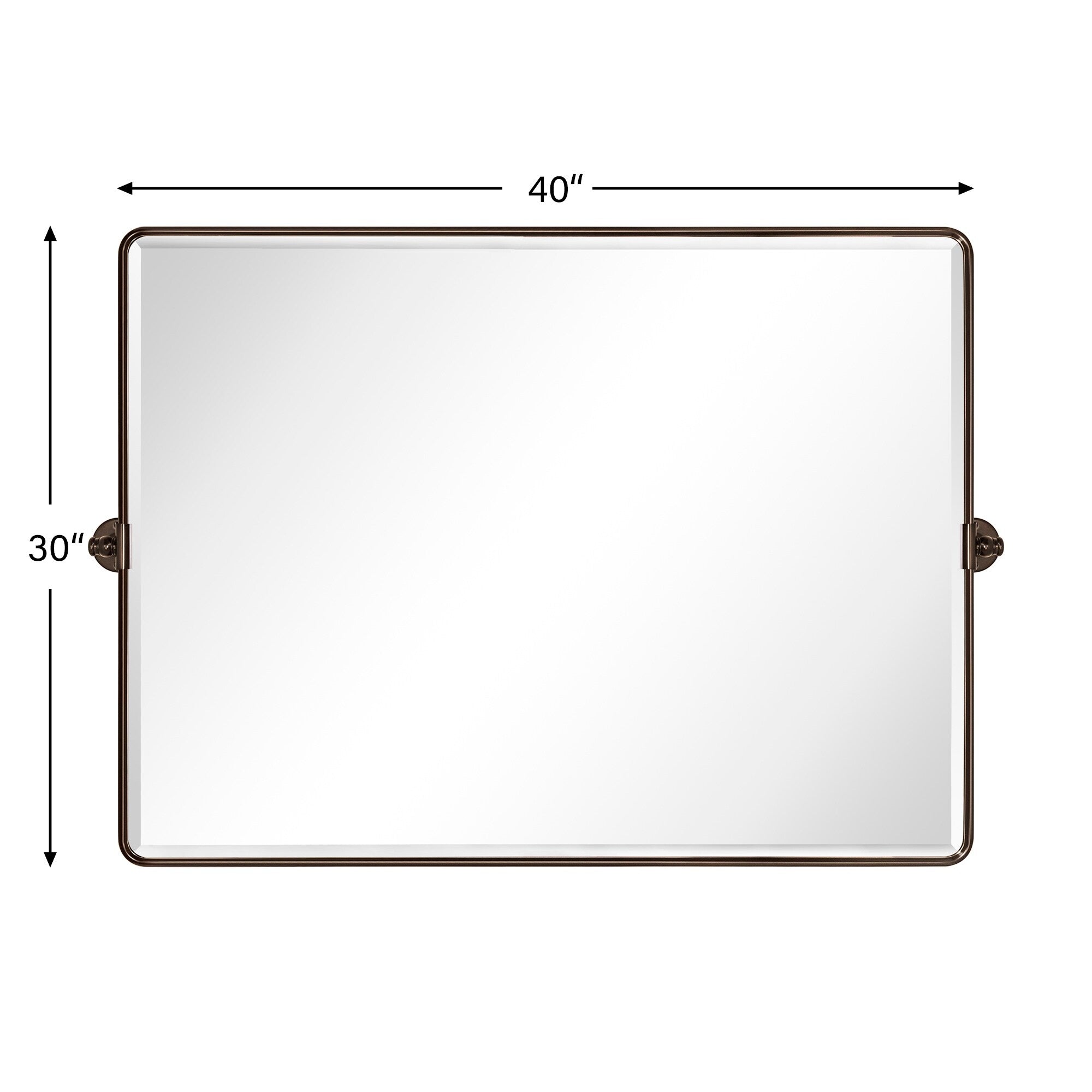 Miroir de salle de bain/de vanité biseauté horizontal TEHOME Lutalo