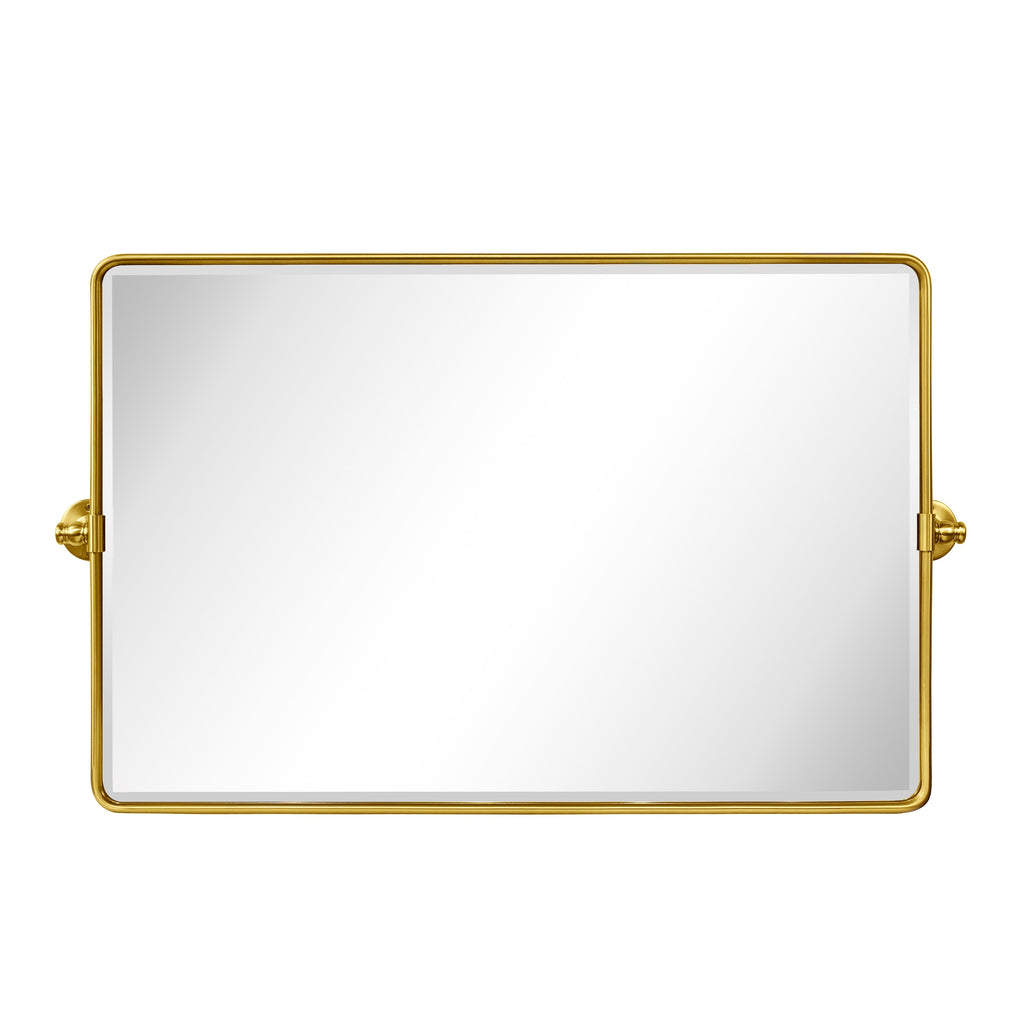 Miroir de salle de bain/de vanité biseauté horizontal TEHOME Lutalo