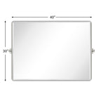 Miroir de salle de bain/de vanité biseauté horizontal TEHOME Lutalo