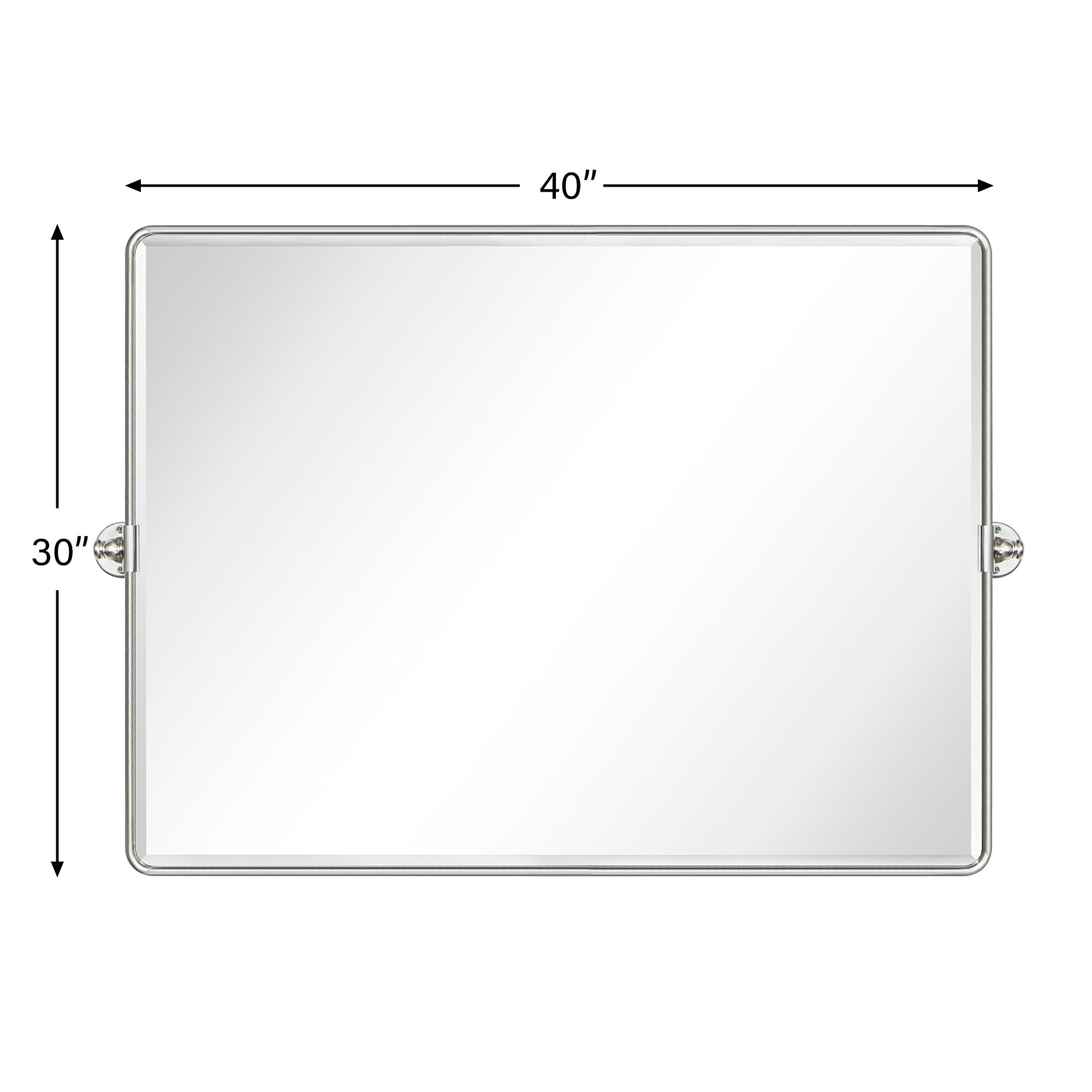 Miroir de salle de bain/de vanité biseauté horizontal TEHOME Lutalo