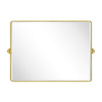 Miroir de salle de bain/de vanité biseauté horizontal TEHOME Lutalo