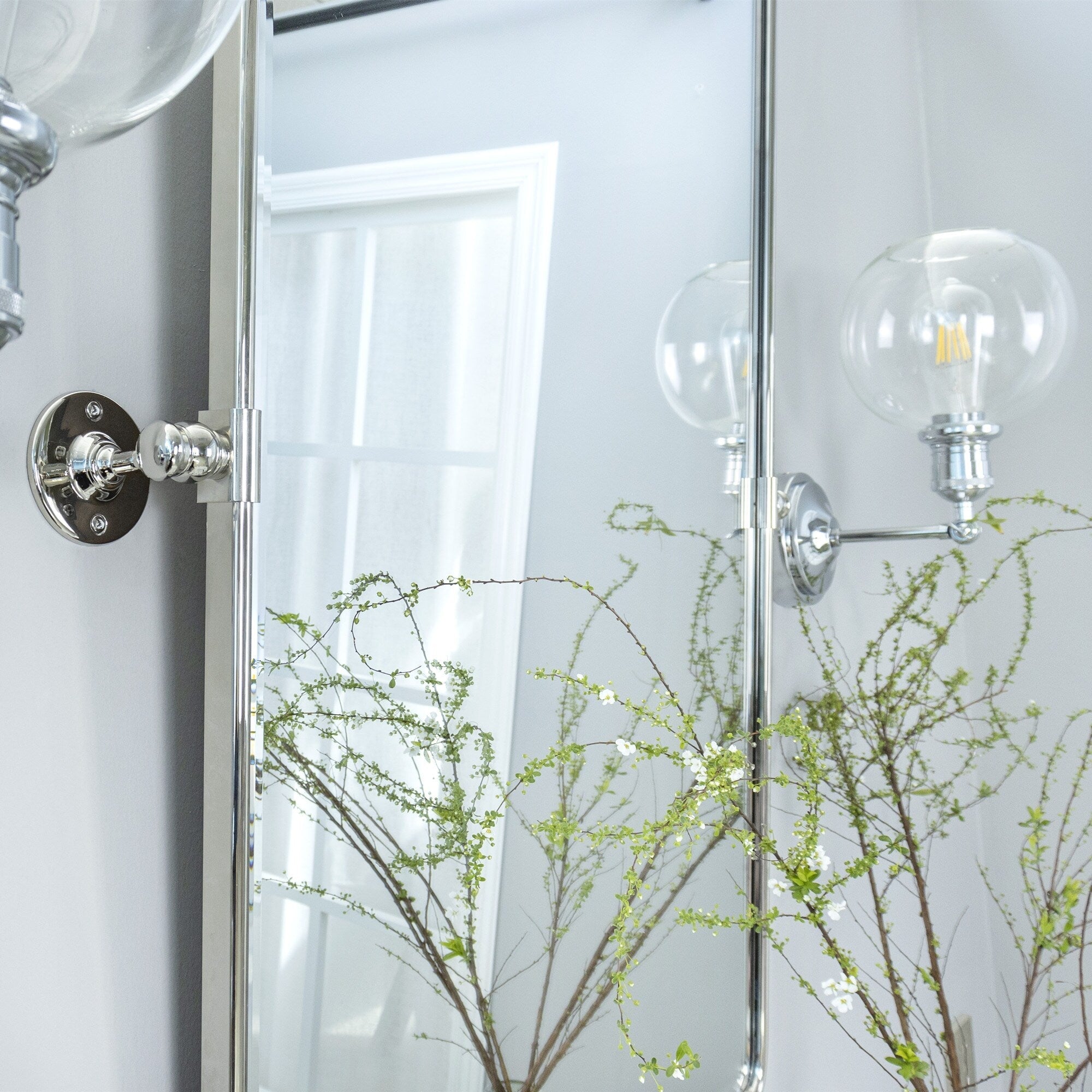 Miroir de salle de bain/de vanité biseauté horizontal TEHOME Lutalo