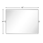 Miroir de salle de bain/de vanité biseauté horizontal TEHOME Lutalo