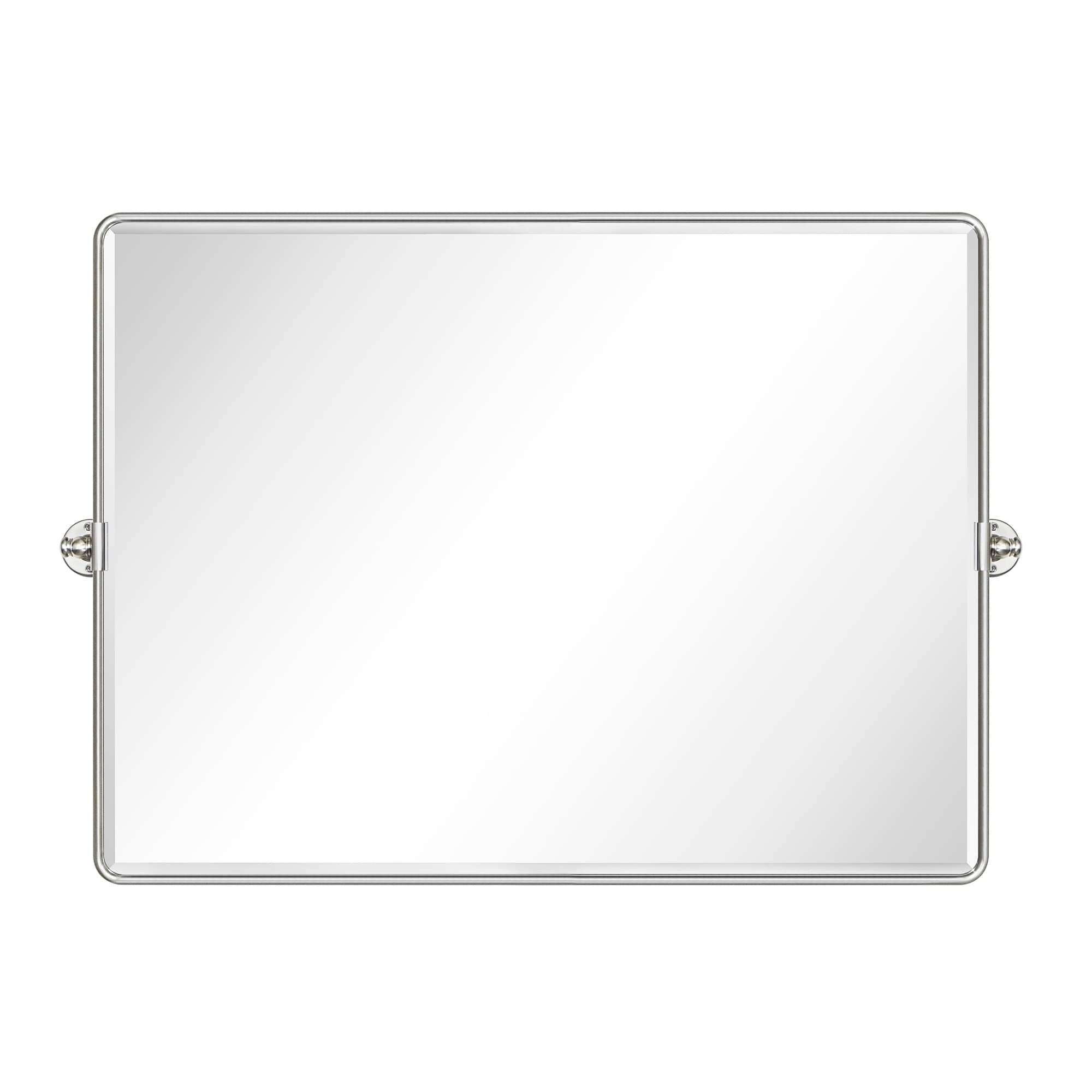 Miroir de salle de bain/de vanité biseauté horizontal TEHOME Lutalo