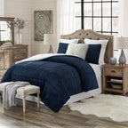 Ensemble de couette réversible luxueux en peluche et sherpa à poils longs Swift Home