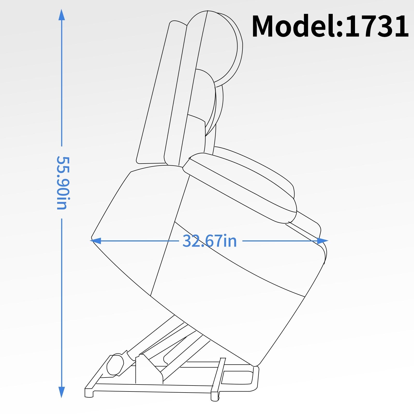 Fauteuil inclinable électrique en tissu pour personnes âgées, mécanisme de mouvement robuste avec massage et chauffage lombaire, porte-gobelets