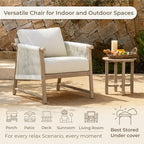 Chaise d'extérieur Lynn Outdoor en bois d'acacia