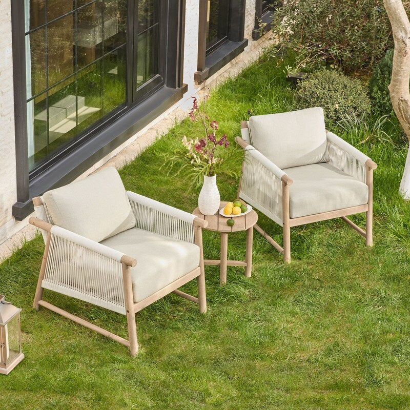 Chaise d'extérieur Lynn Outdoor en bois d'acacia