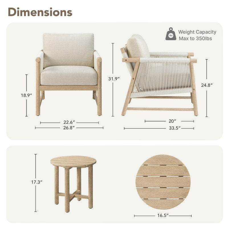 Chaise d'extérieur Lynn Outdoor en bois d'acacia